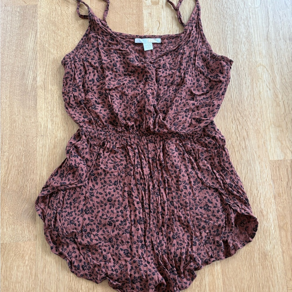 Muse Terracotta and Black Patterned Romper